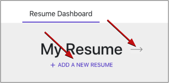 Add a new resume control near the resume title